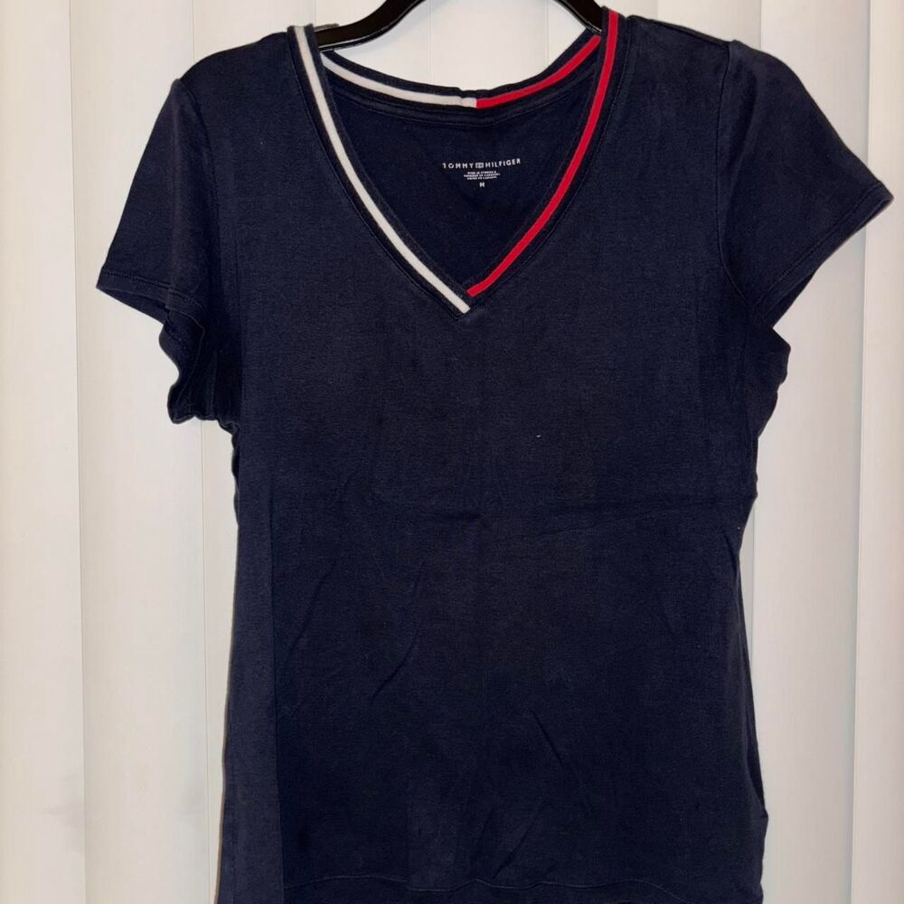 Tommy-hilfiger Women's Navy and Blue T-shirt
